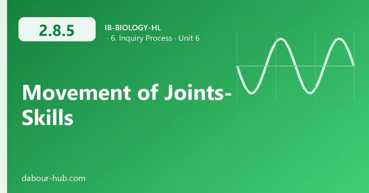 2.8.5 Movement of Joints- Skills