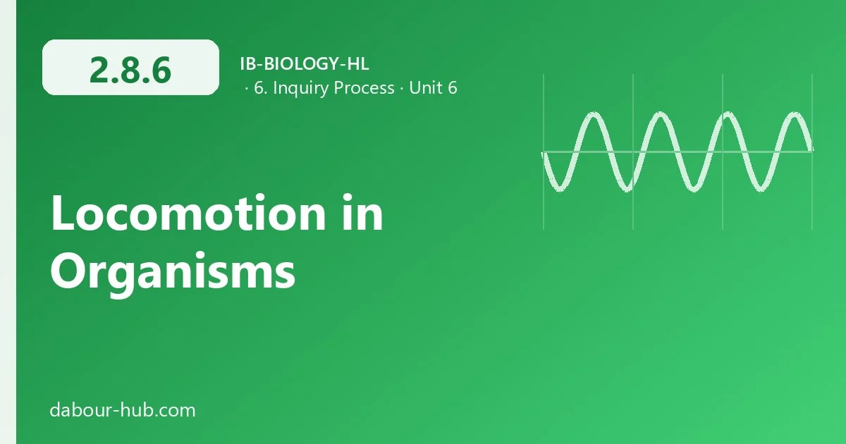 2.8.6 Locomotion in Organisms