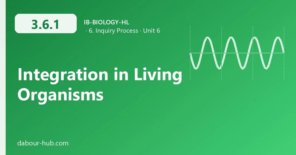 3.6.1 Integration in Living Organisms