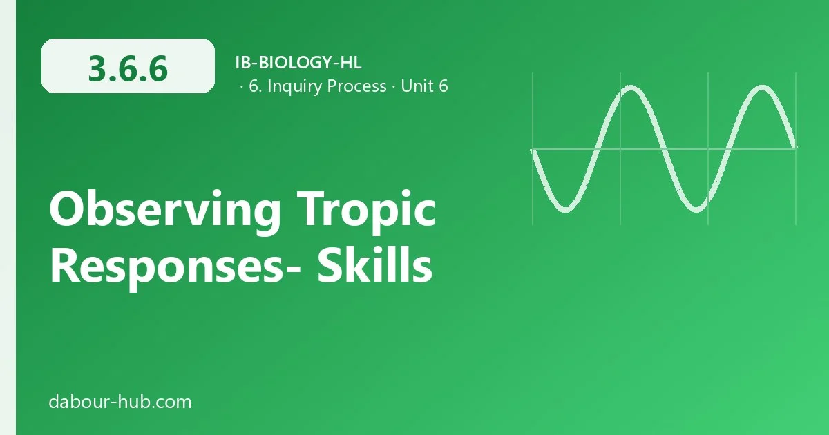 3.6.6 Observing Tropic Responses- Skills