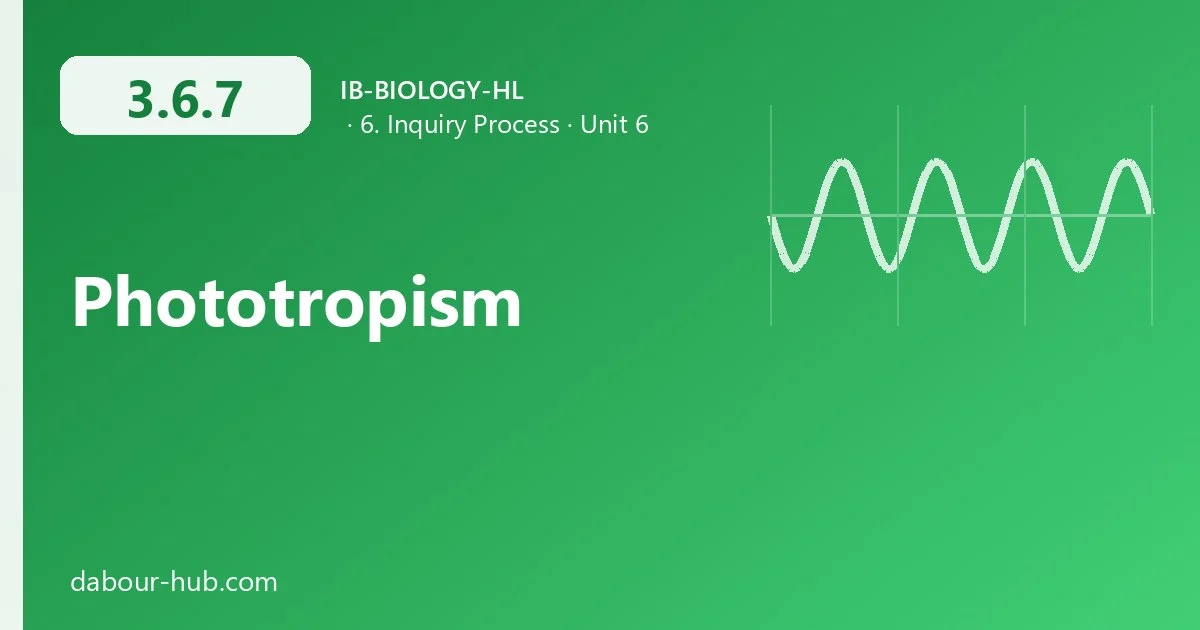 3.6.7 Phototropism