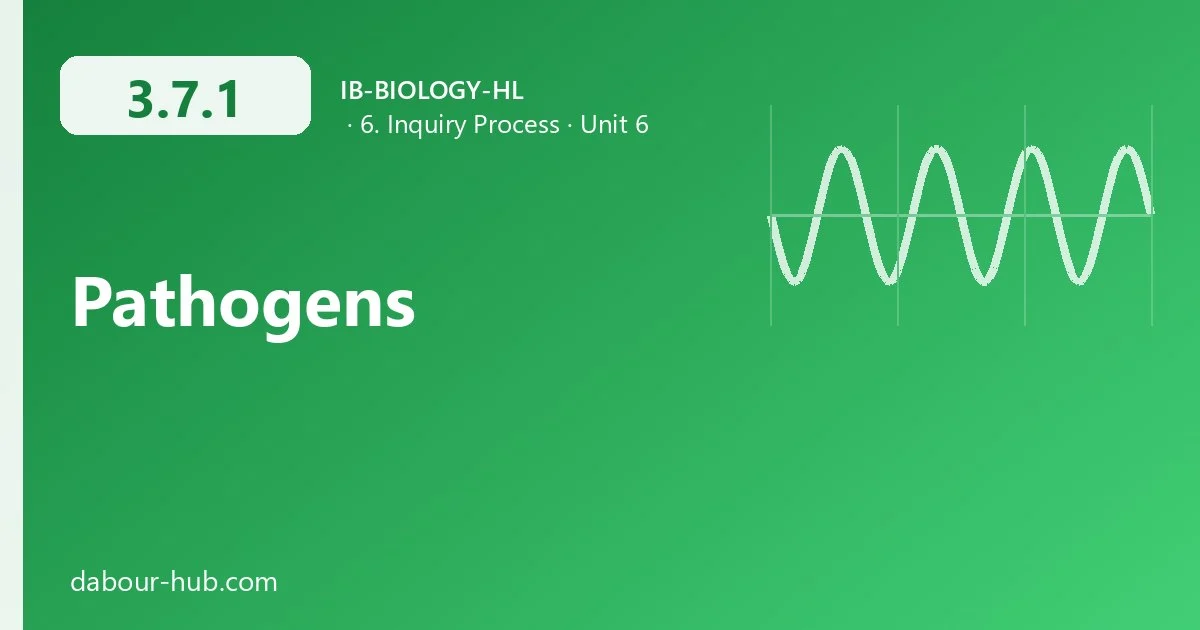 3.7.1 Pathogens