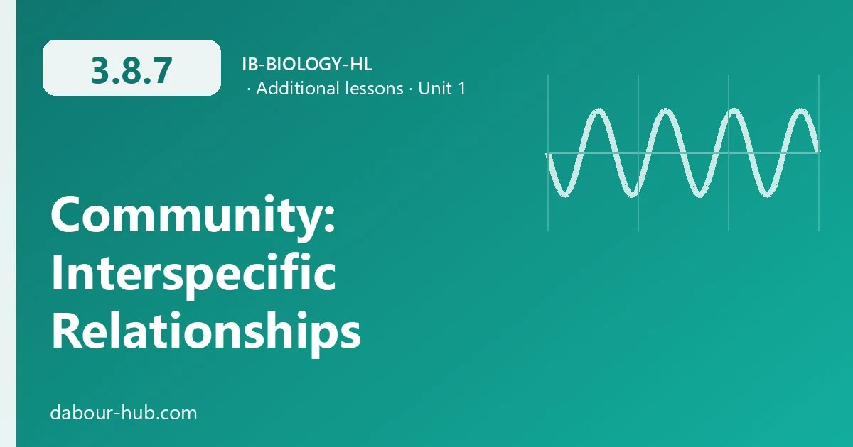 3.8.7 Community: Interspecific Relationships