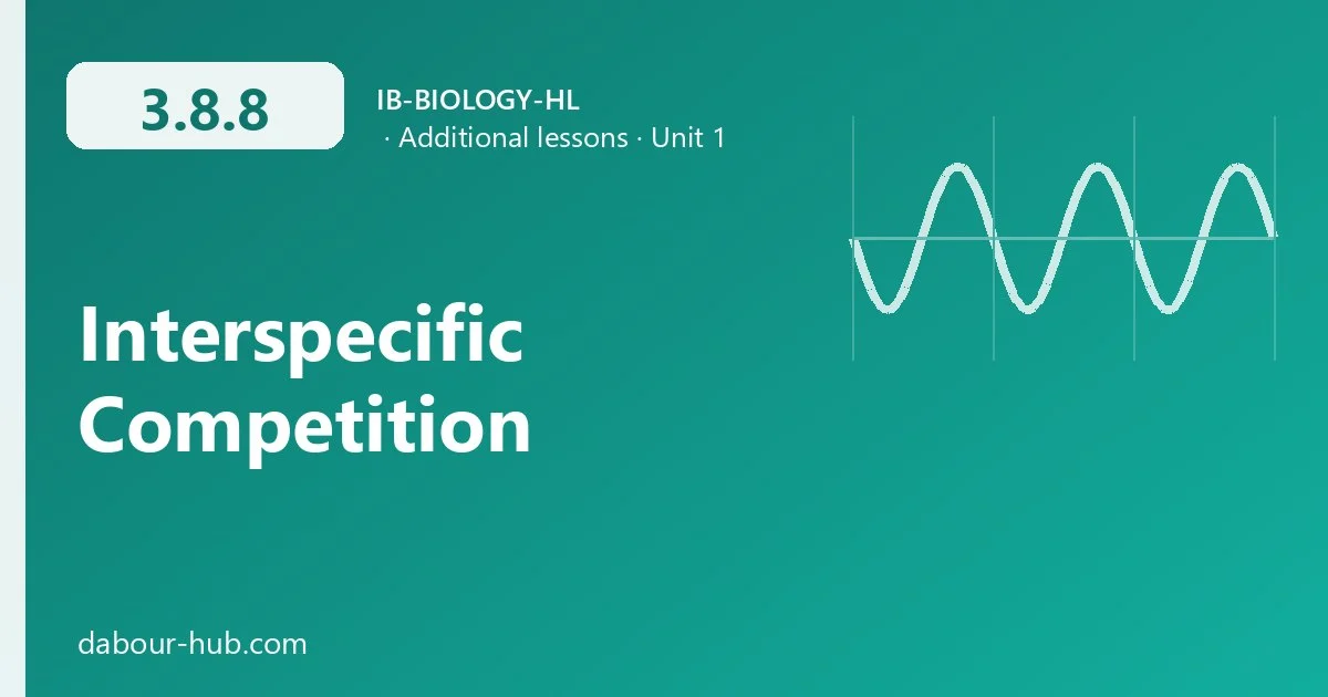3.8.8 Interspecific Competition