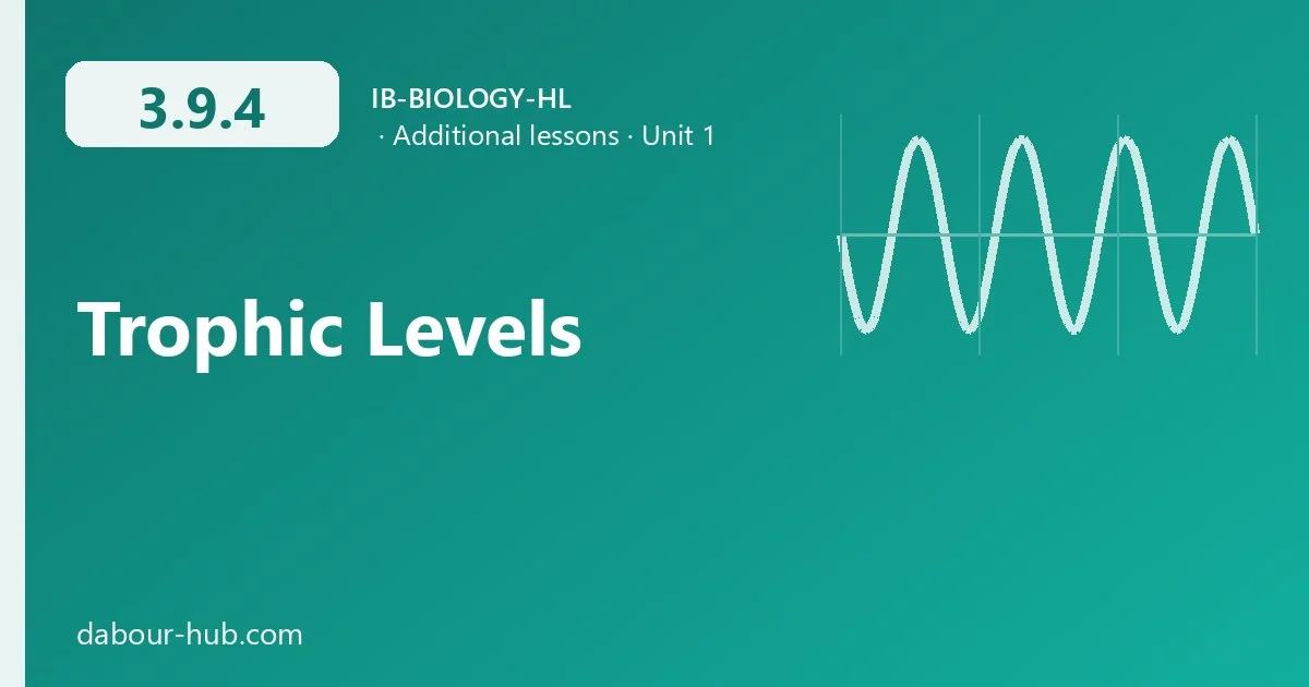 3.9.4 Trophic Levels