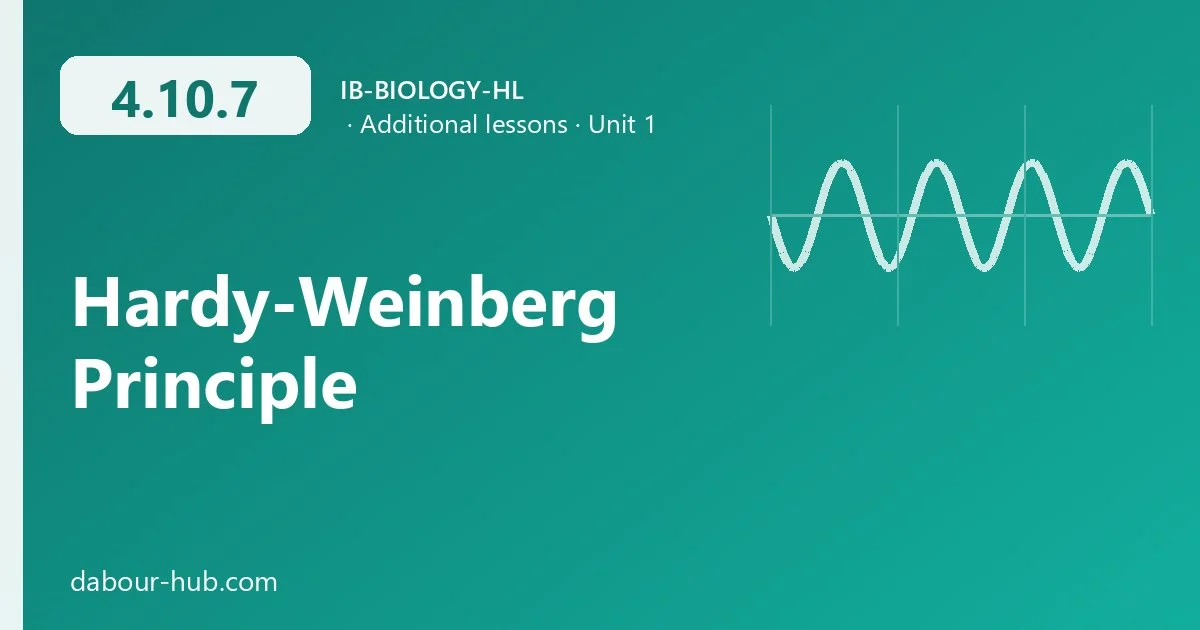 4.10.7 Hardy-Weinberg Principle