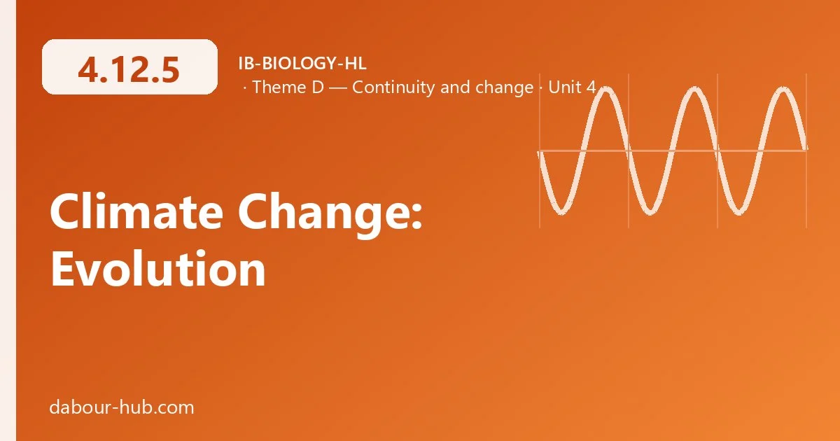 4.12.5 Climate Change: Evolution
