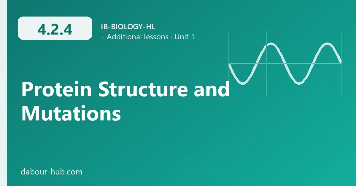 4.2.4 Protein Structure and Mutations