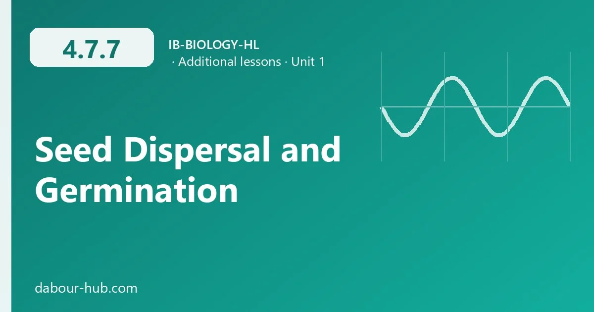 4.7.7 Seed Dispersal and Germination