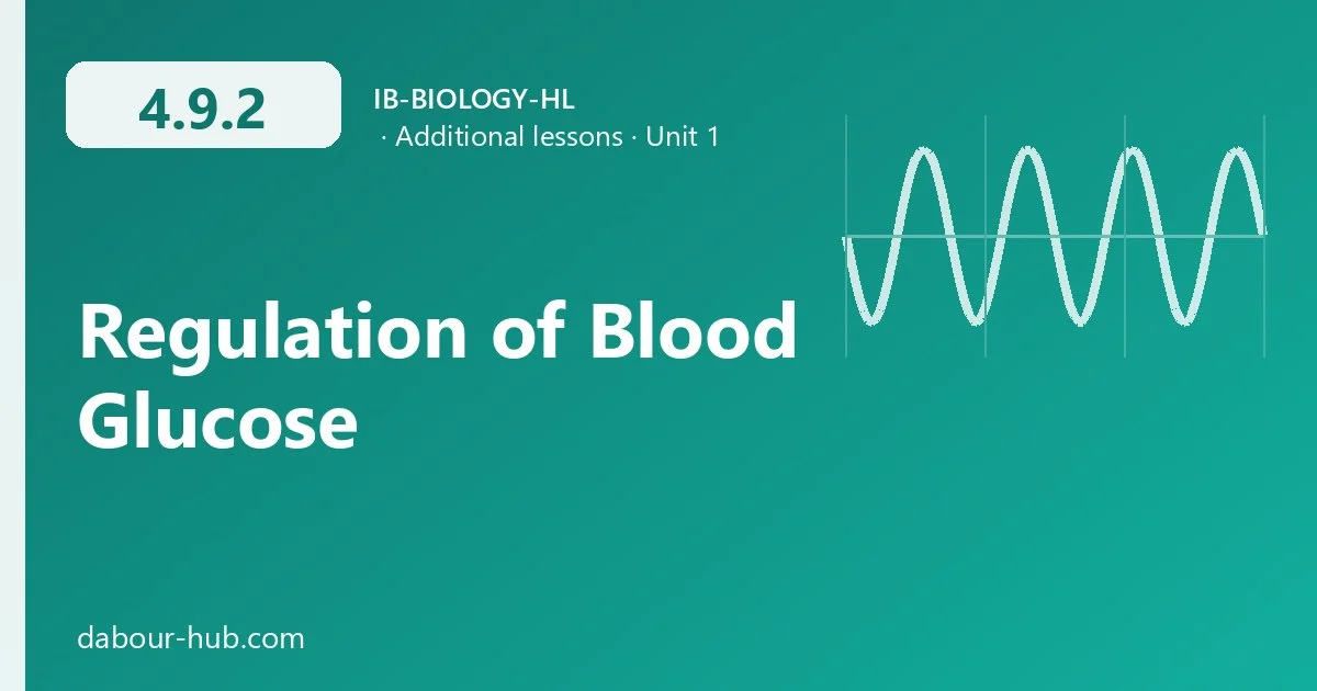 4.9.2 Regulation of Blood Glucose