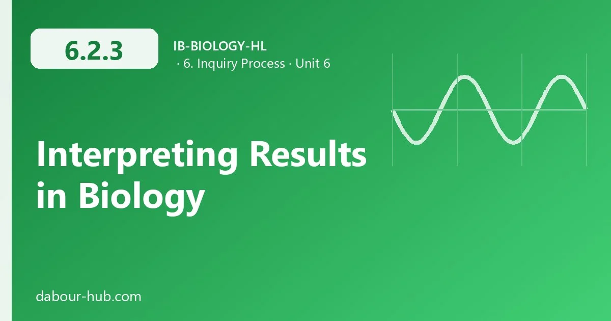 6.2.3 Interpreting Results in Biology