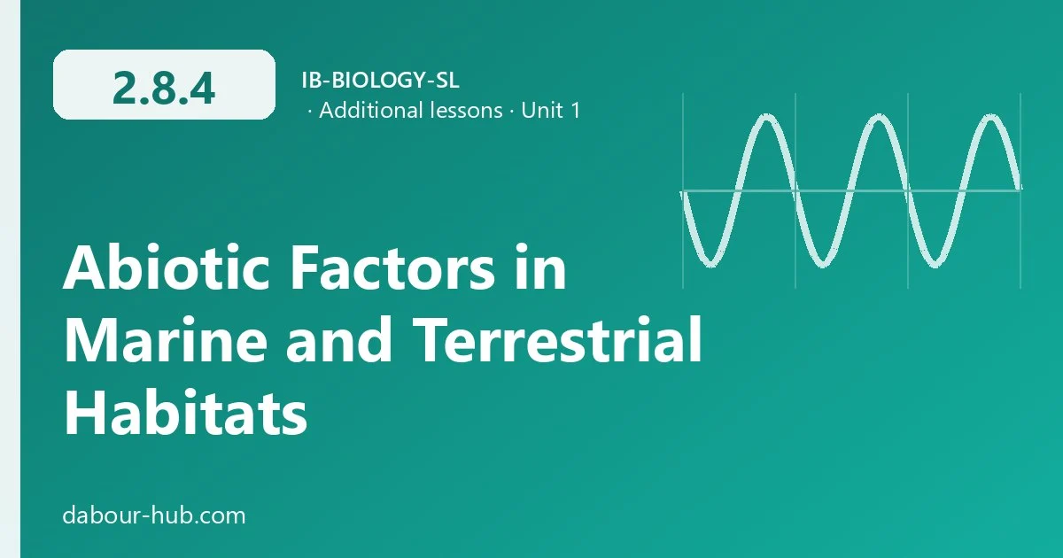 2.8.4 Abiotic Factors in Marine and Terrestrial Habitats