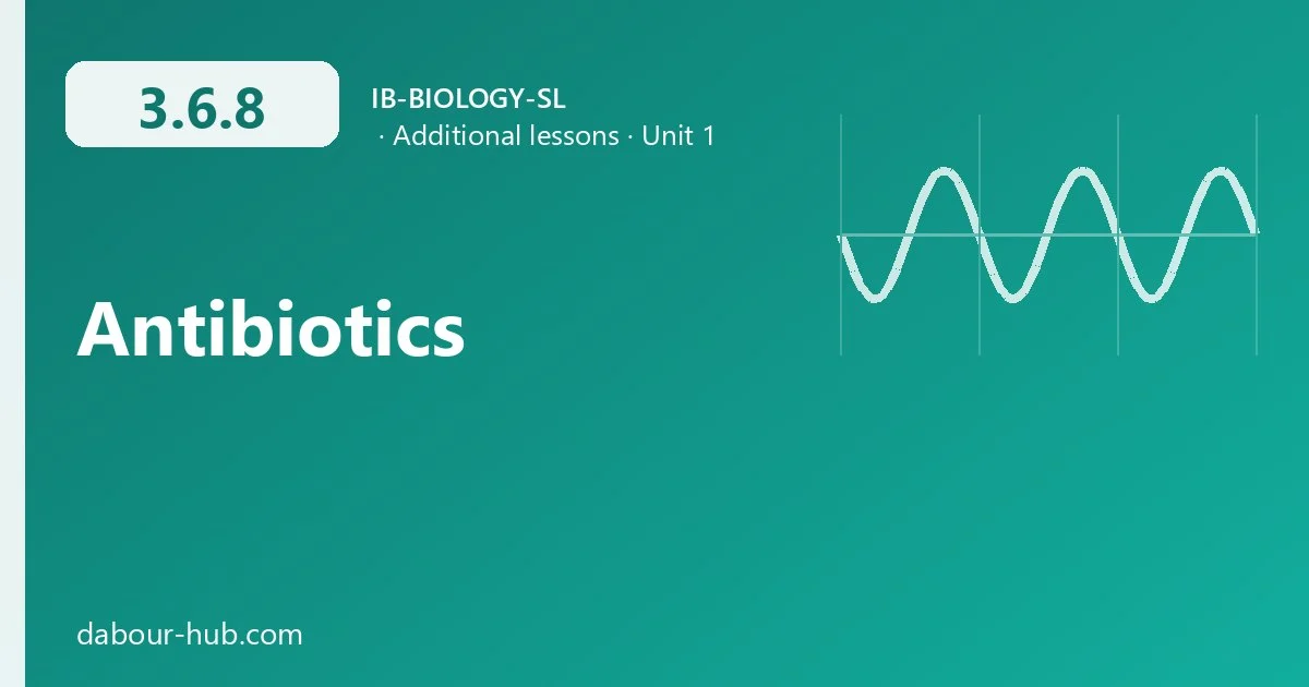 3.6.8 Antibiotics