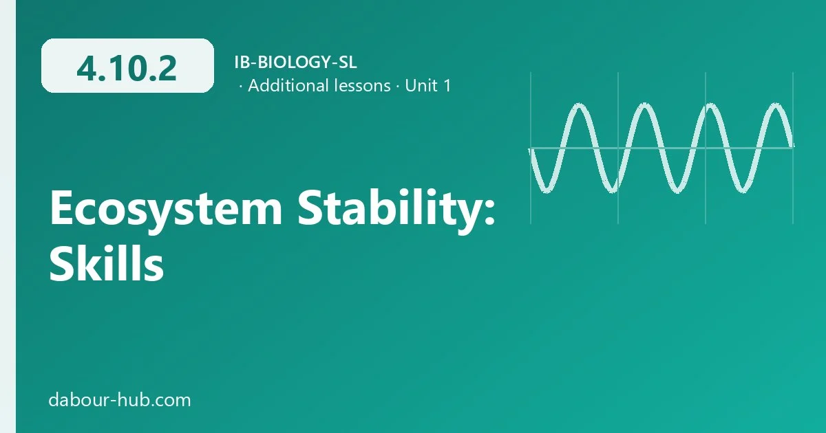 4.10.2 Ecosystem Stability: Skills