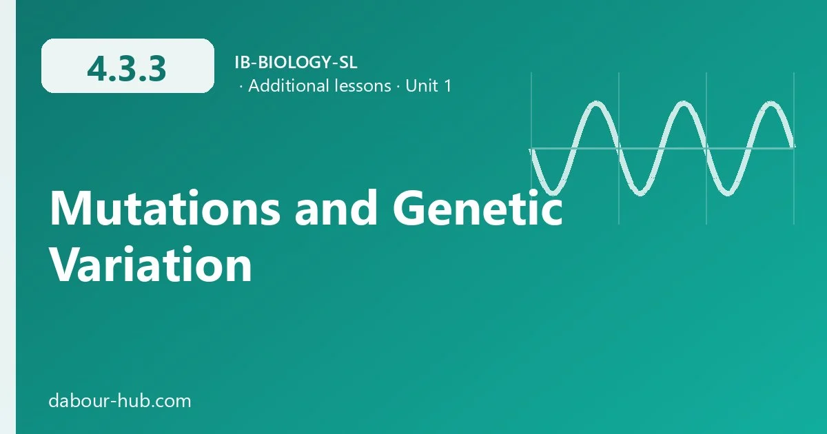 4.3.3 Mutations and Genetic Variation