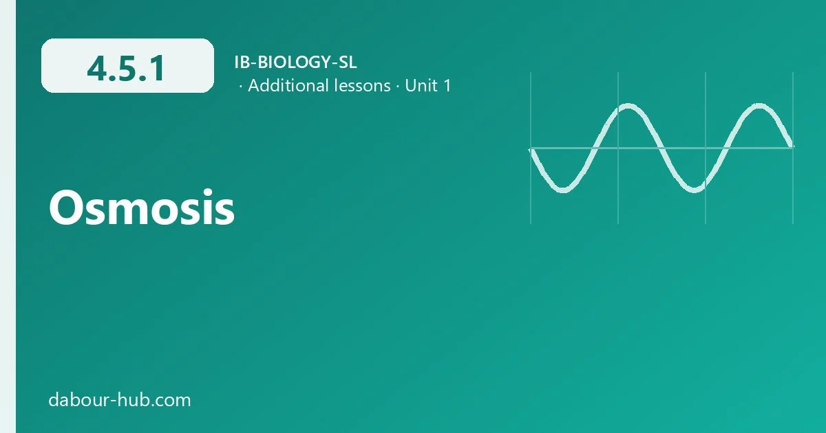 4.5.1 Osmosis