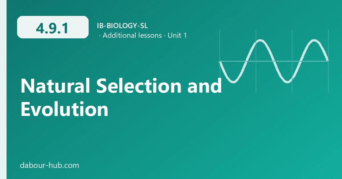 4.9.1 Natural Selection and Evolution