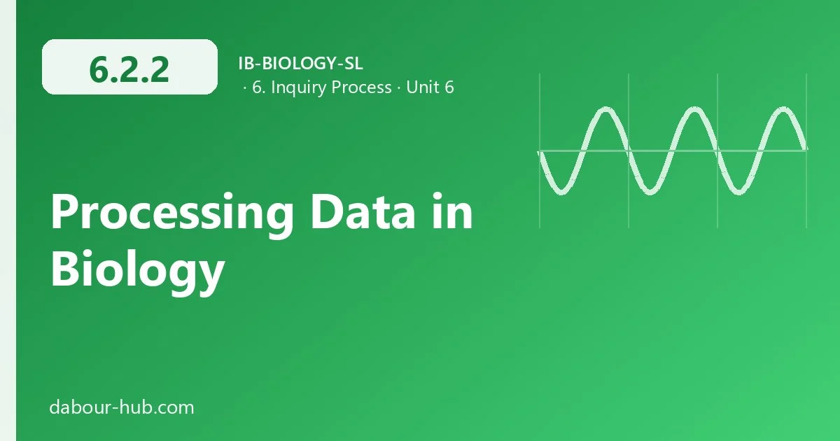 6.2.2 Processing Data in Biology