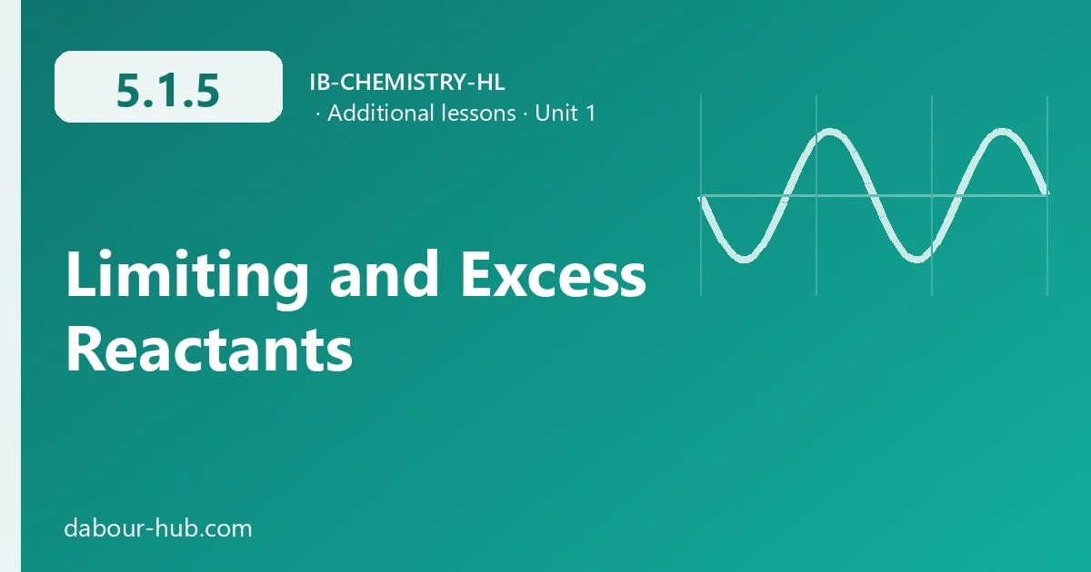 5.1.5 Limiting and Excess Reactants