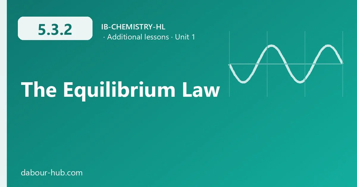 5.3.2 The Equilibrium Law
