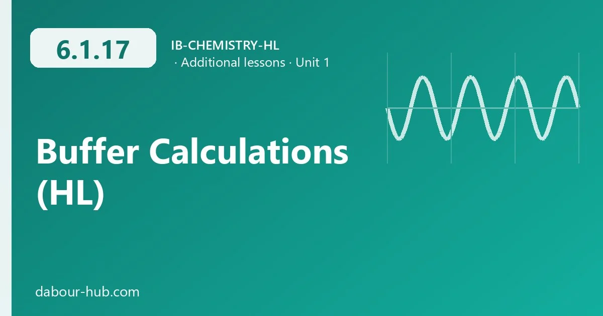 6.1.17 Buffer Calculations (HL)