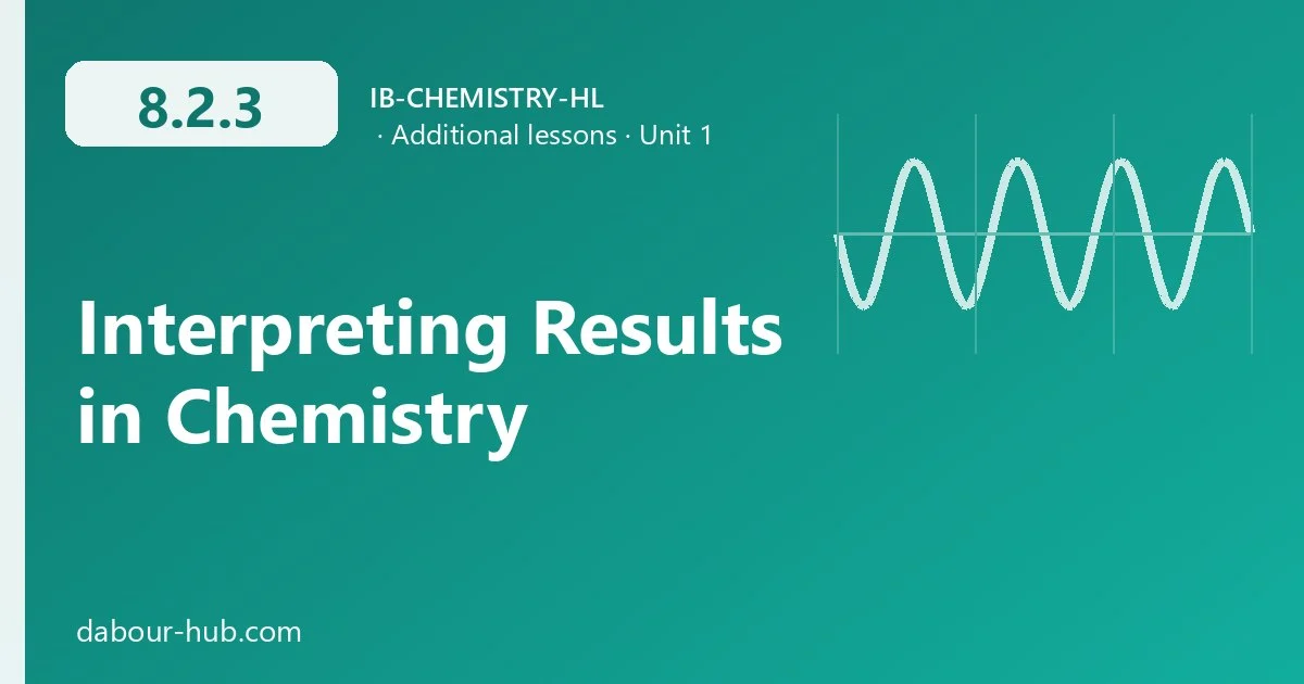 8.2.3 Interpreting Results in Chemistry