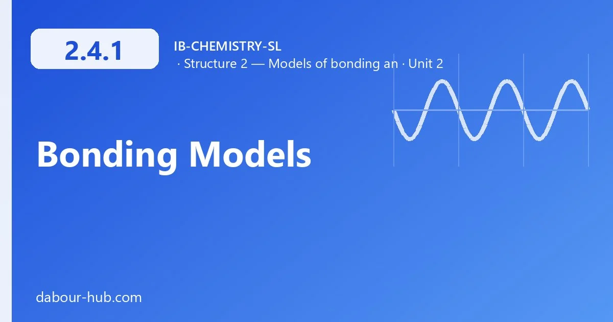 2.4.1 Bonding Models