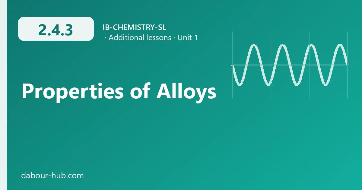 2.4.3 Properties of Alloys