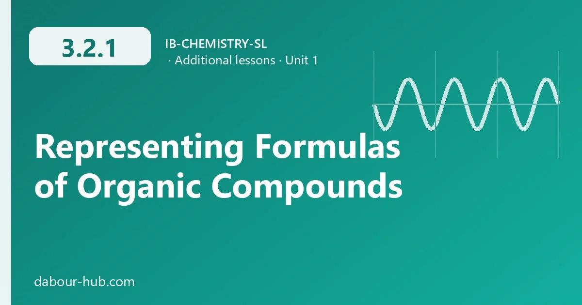 3.2.1 Representing Formulas of Organic Compounds