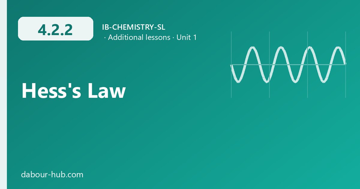 4.2.2 Hess's Law