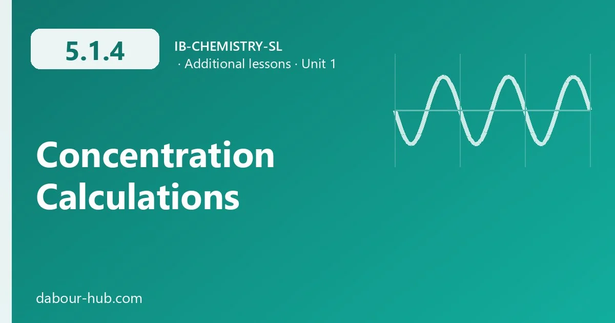 5.1.4 Concentration Calculations