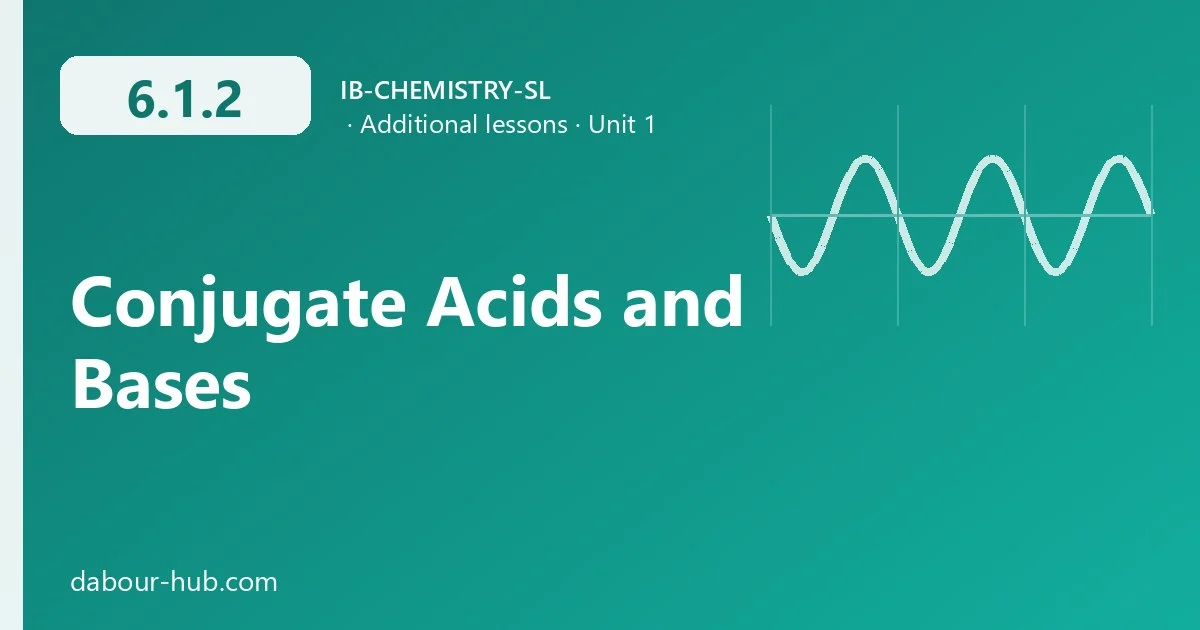 6.1.2 Conjugate Acids and Bases