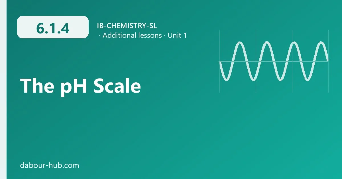 6.1.4 The pH Scale