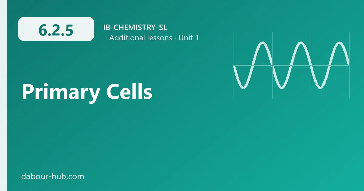 6.2.5 Primary Cells