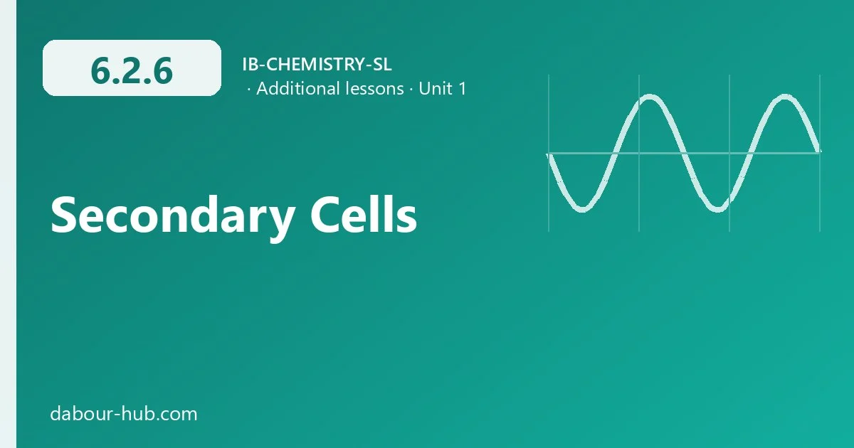 6.2.6 Secondary Cells