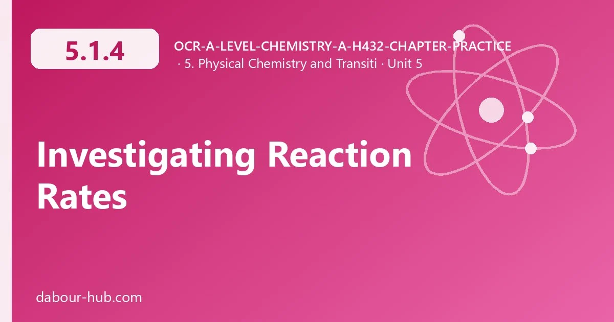 5.1.4 Investigating Reaction Rates