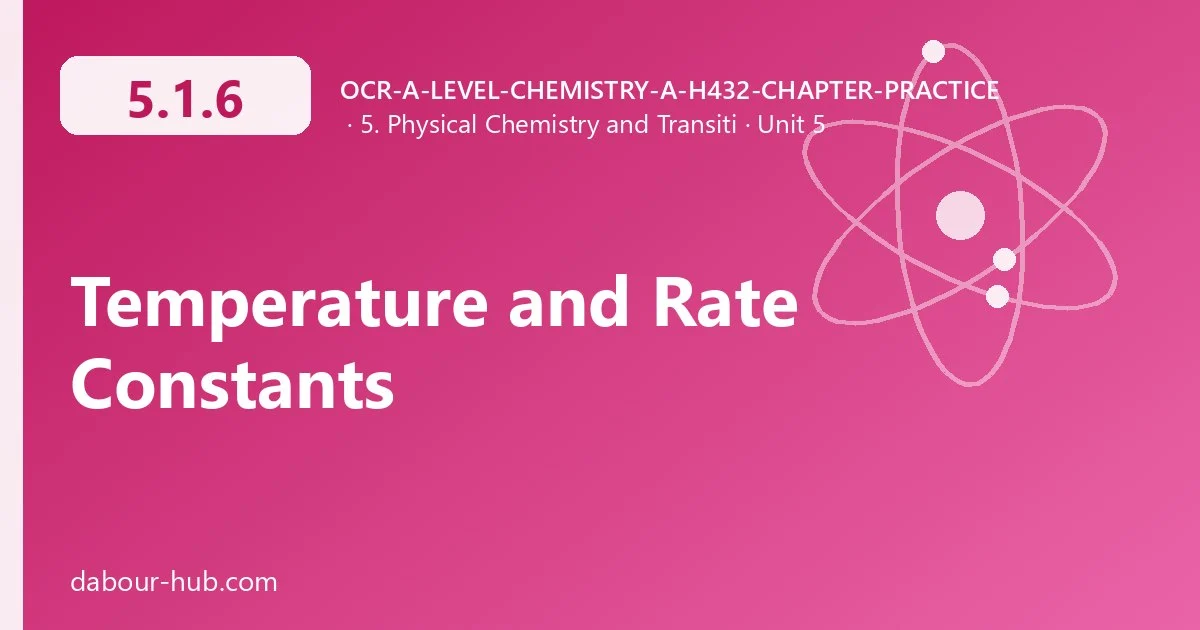 5.1.6 Temperature and Rate Constants