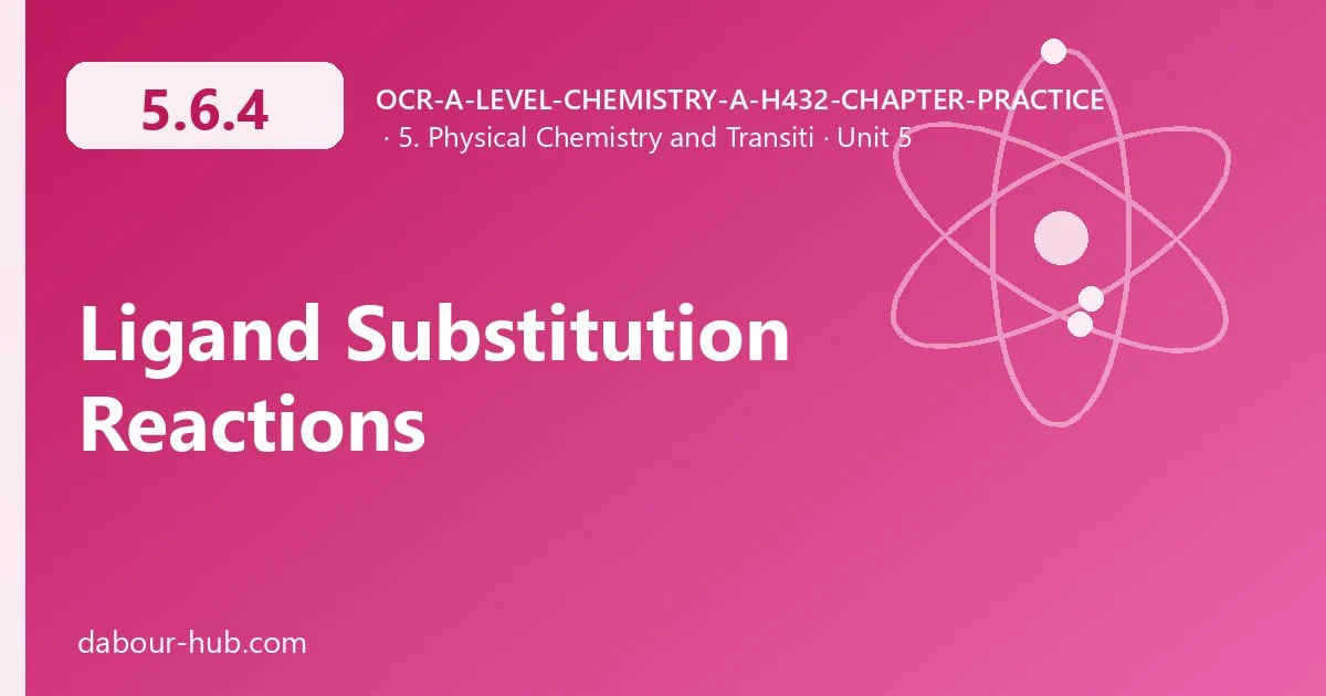 5.6.4 Ligand Substitution Reactions