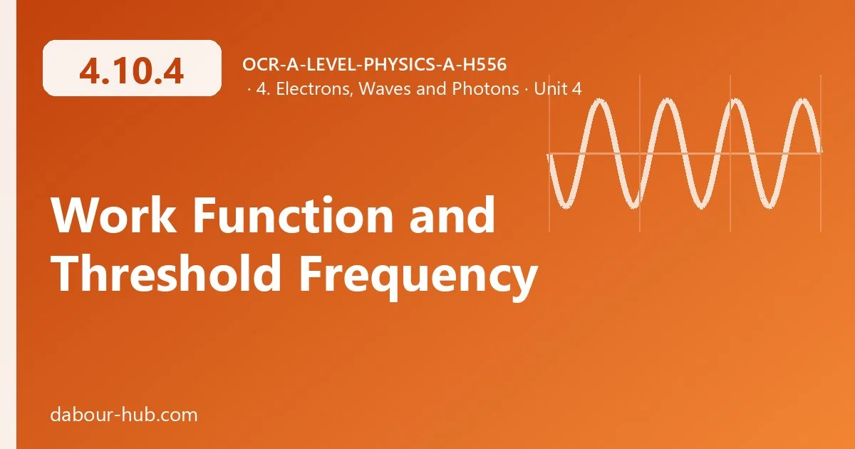4.10.4 Work Function and Threshold Frequency