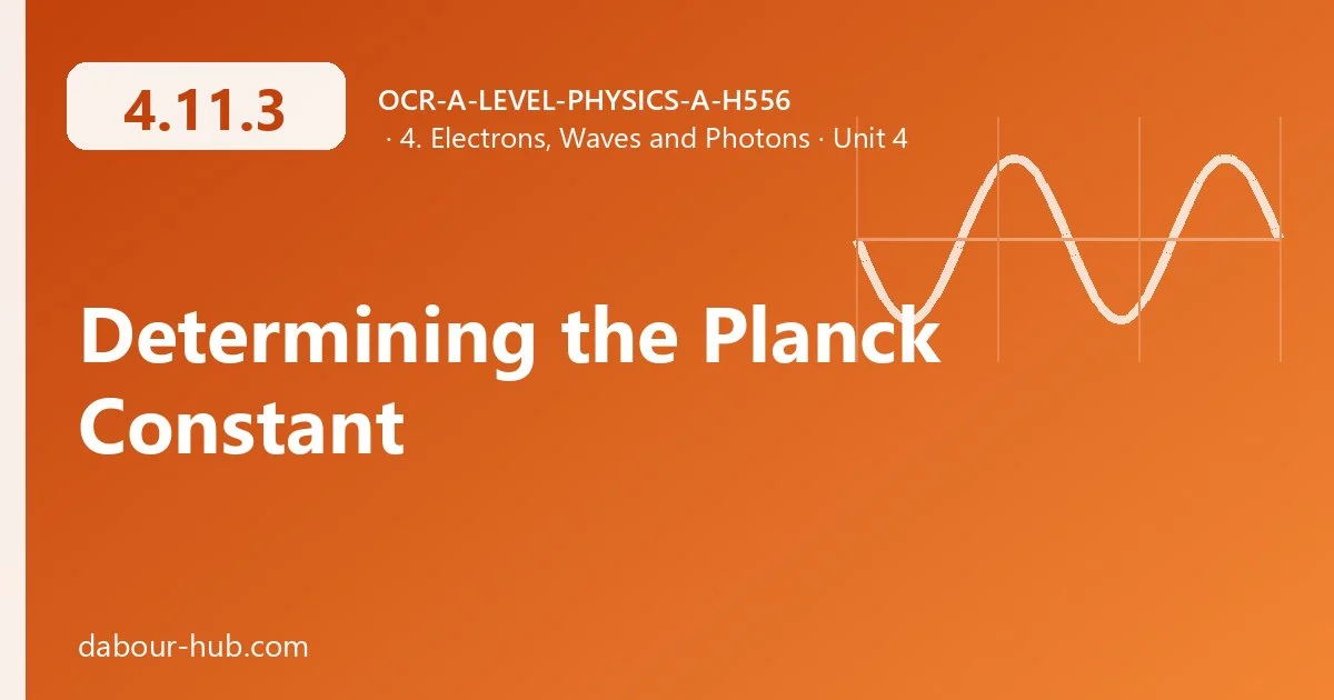 4.11.3 Determining the Planck Constant