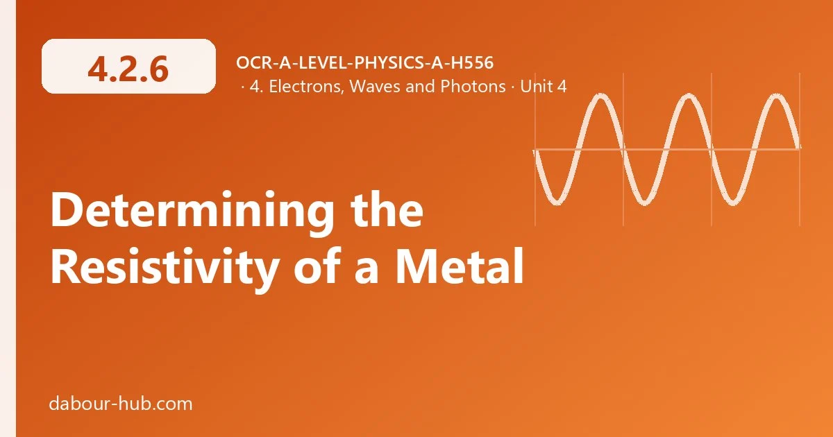 4.2.6 Determining the Resistivity of a Metal
