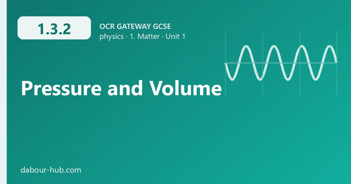 1.3.2 Pressure and Volume