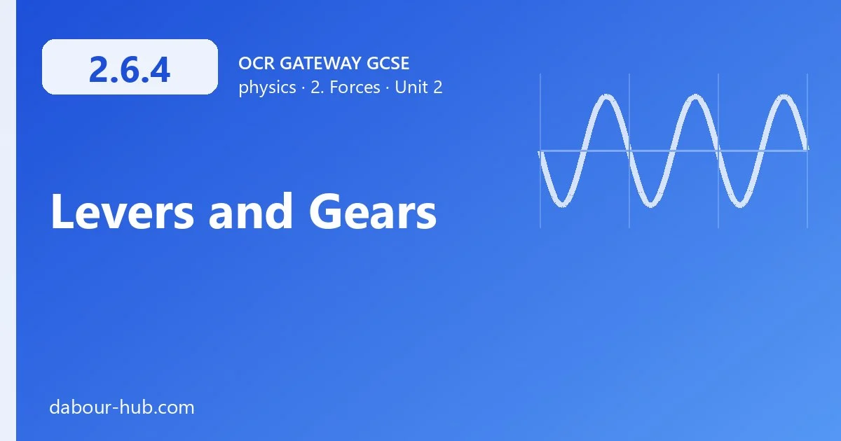 2.6.4 Levers and Gears