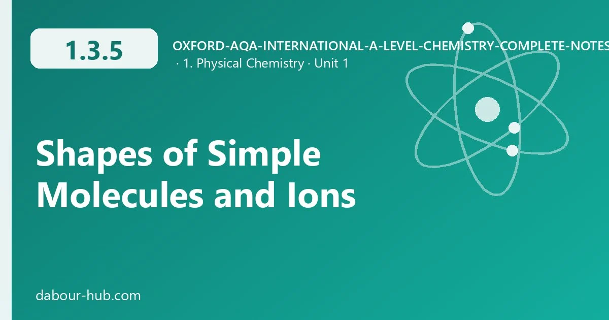 1.3.5 Shapes of Simple Molecules and Ions