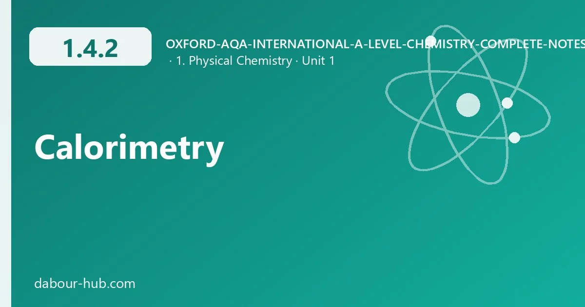 1.4.2 Calorimetry