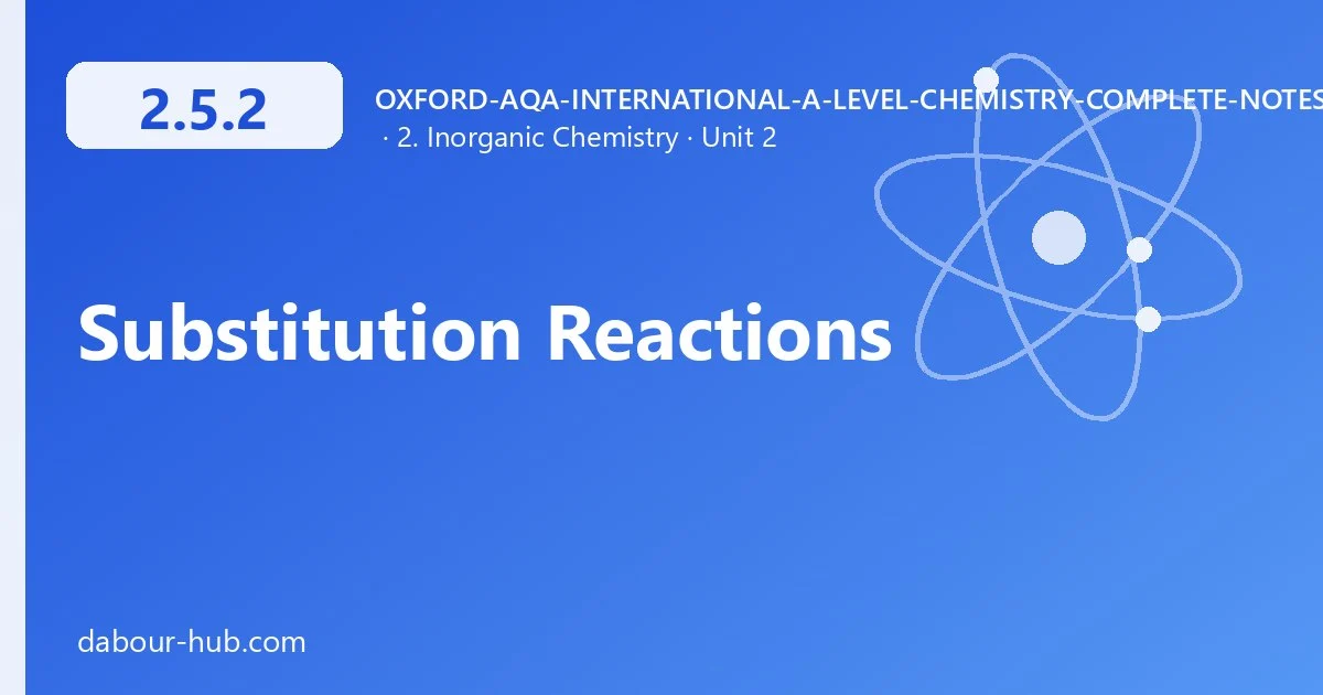 2.5.2 Substitution Reactions