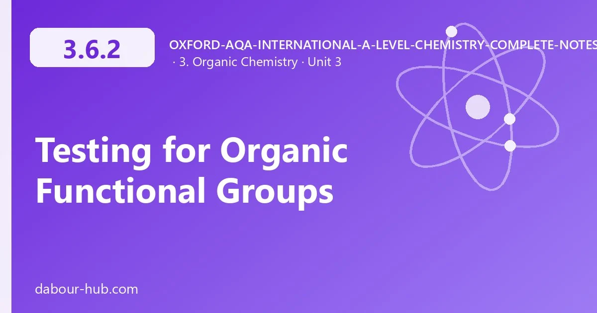 3.6.2 Testing for Organic Functional Groups