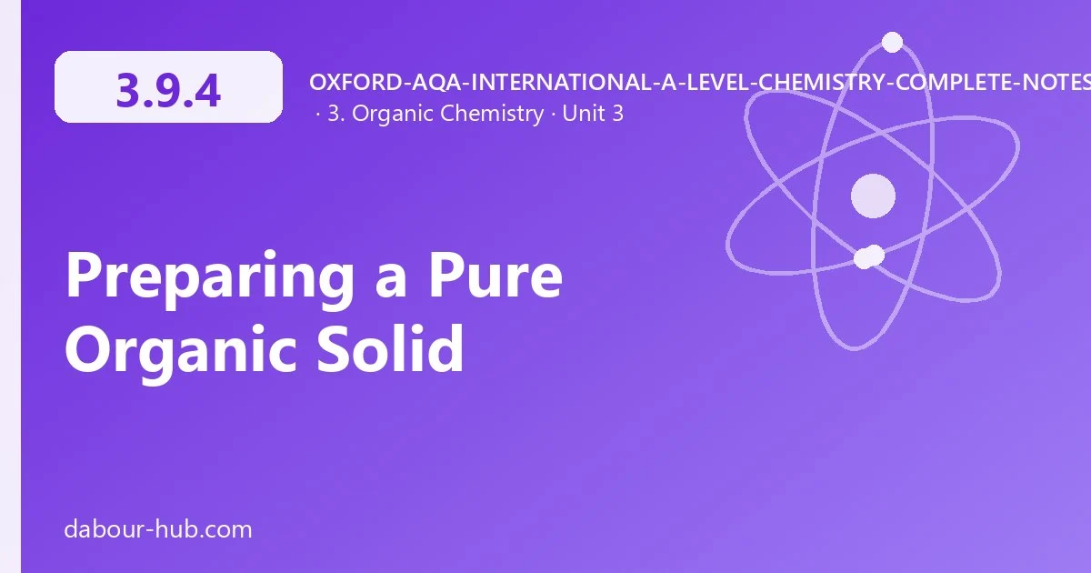 3.9.4 Preparing a Pure Organic Solid