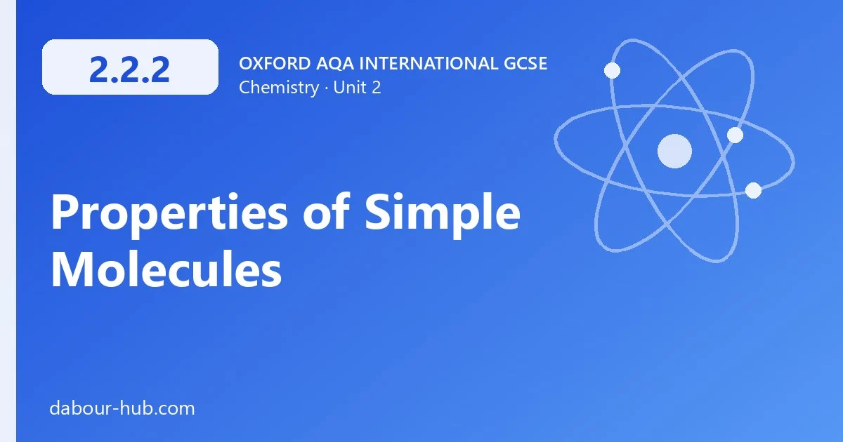 2.2.2 Properties of Simple Molecules