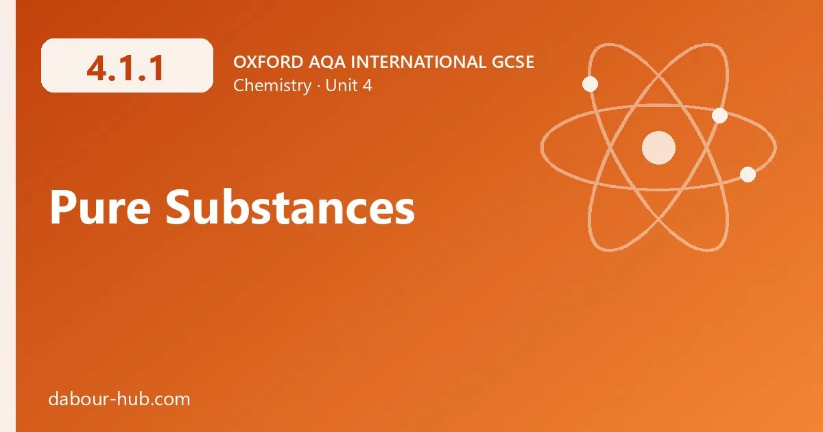 4.1.1 Pure Substances